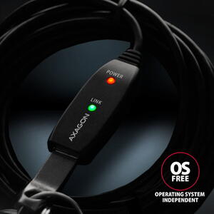 AXAGON USB prelungitor Negru 7.5m ADR-207 USB 2.0 A-M -> A-F
