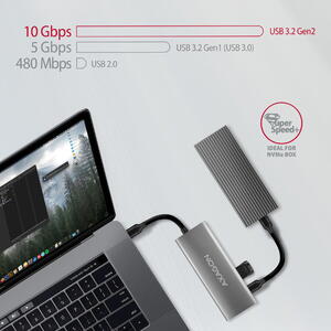 Hub AXAGON HMC-5G21 USB-C 10Gbps SPEEDSTER 5in1 hub