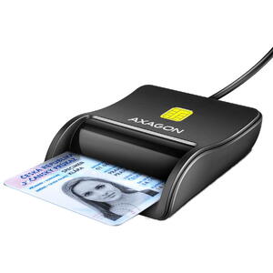AXAGON Cititor electronic carti de identitate Smart Card FlatReader CRE-SM3N, USB 2.0 Resigilat/Reparat