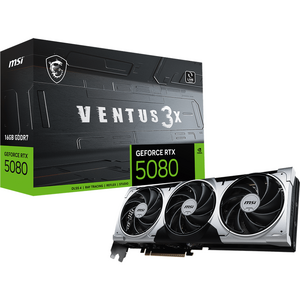 MSI GeForce RTX 5080 16G VENTUS 3X PLUS, 16 GB, GDDR7, 256 bit, Negru