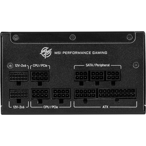 Sursa MSI MPG A1000GS PCIE5, 1000 W, ATX, 80+ Gold, PCIe 5.1, Full Modulara, Negru