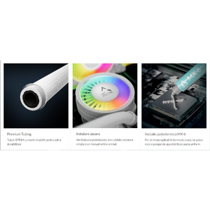 Cooler ARCTIC Liquid Freezer III Pro 360 A-RGB, Racire cu lichid, AIO 360mm, Intel/ AMD, Alb Resigilat