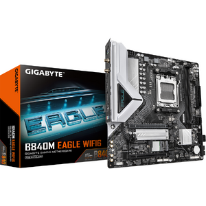 Placa de baza GIGABYTE B840M EAGLE WIFI6, AM5, DDR5, BT, mATX, Negru/Alb