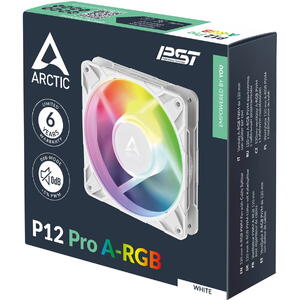 Ventilator ARCTIC P12 Pro A-RGB, 120 mm PWM, 600 - 3000 rpm, Alb