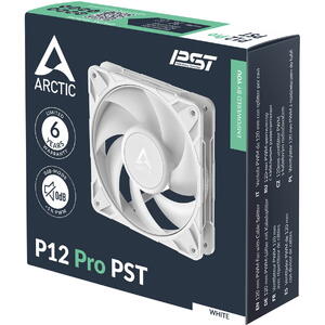Ventilator ARCTIC P12 Pro PST, 120 mm PWM, 600 - 3000 rpm, Alb