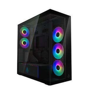 Carcasa ARCTIC Xtender VG Mirror, MiddleTower, E-ATX, riser PCIe inclus, Negru