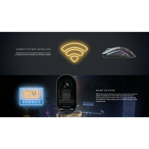 Glorious Mouse Gaming Model O Wireless, 19000 DPI, 69 grame, 6 butoane, Negru mat Resigilat