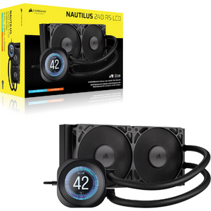 cooler Corsair NAUTILUS 240 RS LCD, AIO 240mm, 2.1" IPS, PWM Zero RPM, Intel/ AMD, Negru