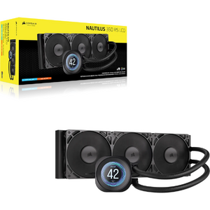 cooler Corsair NAUTILUS 360 RS LCD, AIO 360mm, 2.1" IPS, PWM Zero RPM, Intel/ AMD, Negru