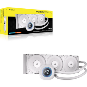 cooler Corsair NAUTILUS 360 RS LCD, AIO 360mm, 2.1" IPS, PWM Zero RPM, Intel/ AMD, Alb