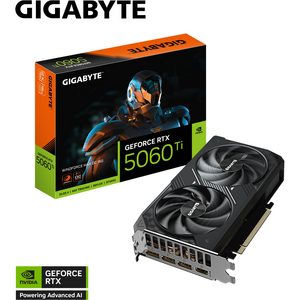Placa video GIGABYTE GeForce RTX 5060 Ti WINDFORCE MAX OC 16G, 16 GB, 128 bit, GDDR7